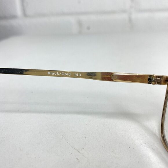 Headhugger Retro Eyeglasses Black and Gold Geometric Full Rim H2596 - Picture 6 of 9